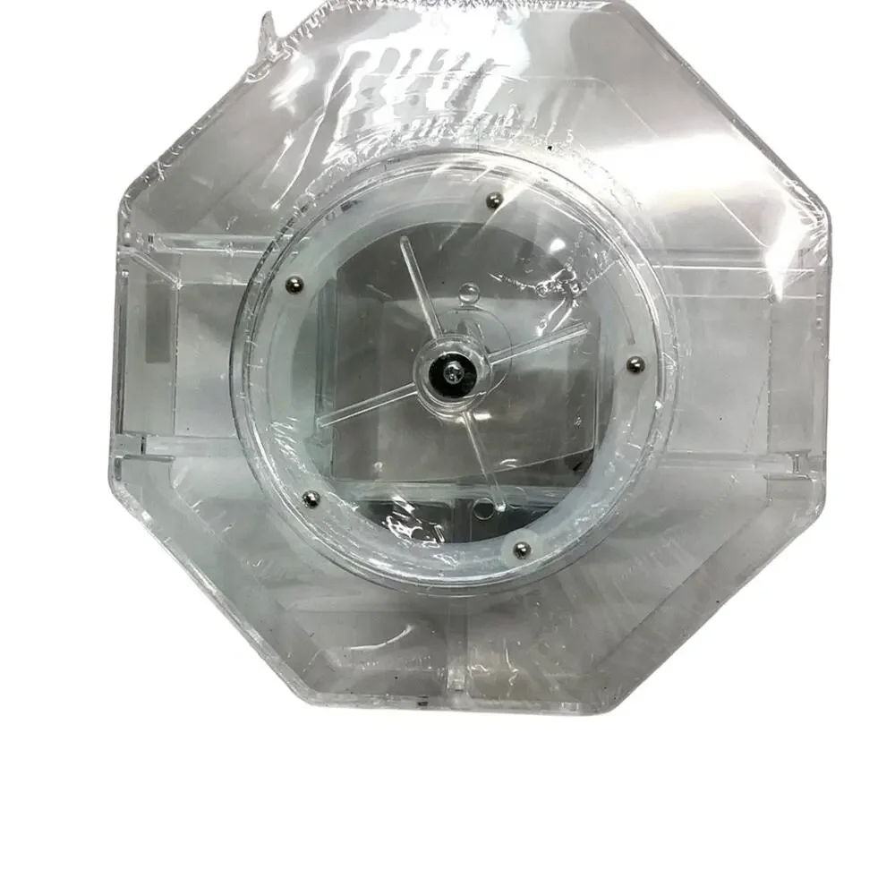 Circular Multi Compartment Plastic Rotating Organizer, Clear